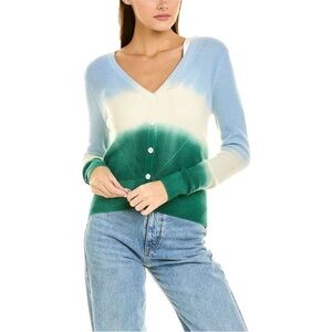 Kier + J Dip Dye Cashmere Cardigan sweater size S